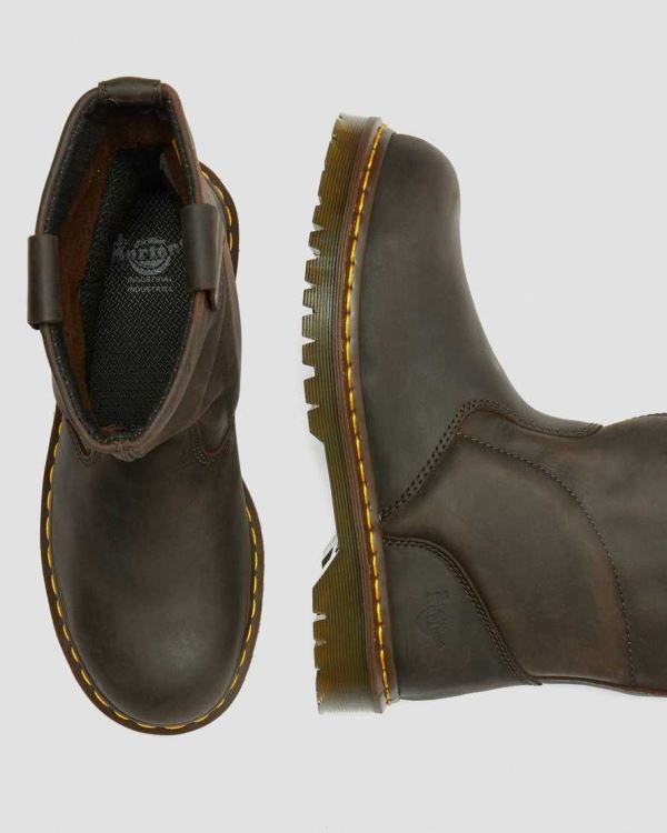 Dr Martens Delovni kornji Slovenija Icon 2295 Usnje Steel Toe enske Rjave